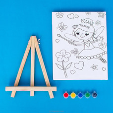 Re-drawn Little Princess Canvas For Painting For Kids With Paint Pots (20x25) at Kapruka Online