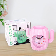 Cactus Shaped Clock With Pen Holder Buy childrens day Online for specialGifts