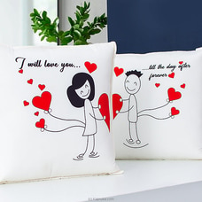 `Love You` Couple Cushion (2 Pcs) Buy anniversary Online for specialGifts