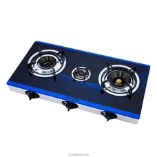 MAXMO 3-BURNER GLASS TOP GAS COOKERS (BLUE) - GCO9177-3  By MAXMO  Online for specialGifts