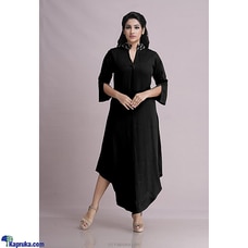 Twill Rayon Bottom Curved Dress Black  By Innovation Revamped  Online for specialGifts