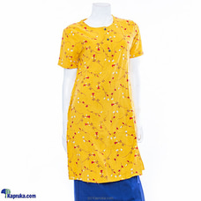 yellow flower printed dress Buy Glk Online for specialGifts
