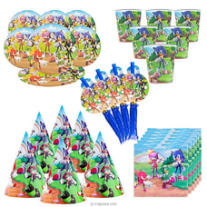 5 In 1 Sonic Birthday Decorations With 6 Plates, Cups, Hats Napkins And Blow Outs Whistles AJ0332 at Kapruka Online