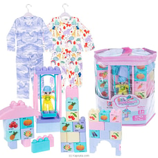 Sweet Dreams Gift Pack For Kids.two Kids Pijama Set,Happy School 46 Pcs Block Set  By NA  Online for specialGifts