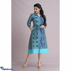 Printed Silk Front Knot Dress Buy INNOVATION REVAMPED Online for specialGifts