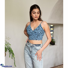 PRINTED SLEEVELESS CROPPED TOP - ML484  By MELLISSA FASHIONS PVT LTD  Online for specialGifts