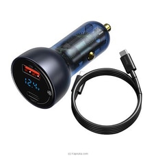 Baseus Particular Digital Display QC   PPS 65W Dual Quick Car Charger with Type-C Cable Buy Baseus Online for specialGifts