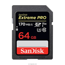 SanDisk Extreme PRO SDXC 64GB UHS-I 170MB/s Memory Card Buy Online Electronics and Appliances Online for specialGifts