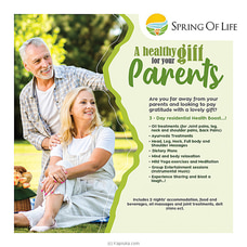 Spring Of Life `3 Days Healthy Gift For Parents`, Full Board Ayurveda Treatments Package. Buy Gift Vouchers Online for specialGifts