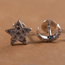Celestial Ear Stud in 925 Sterling Silver Buy Get Sri Lankan Goods Online for specialGifts