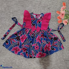 Blue Butterfly Printed Dress  By Qit  Online for specialGifts