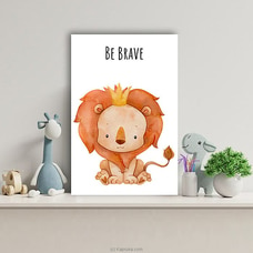 Be Brave` Leo Baby Nursery Wooden Wall Art Décor (8x12 Inch) Art Prints For Kids Room at Kapruka Online