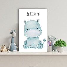 Be Honest` Hippo Baby Nursery Wooden Wall Art Décor (8x12 Inch) Art Prints For Kids Room Buy baby Online for specialGifts