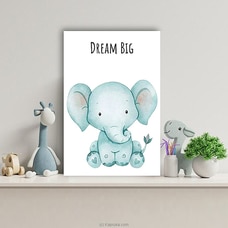 Dream Big` Elephant Baby Nursery Wooden Wall Art Décor (8x12 Inch) Art Prints For Kids Room Buy baby Online for specialGifts