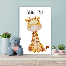 Stand Tall` Giraffe Baby Nursery Wooden Wall Art Décor (8x12 Inch) Art Prints For Kids Room at Kapruka Online