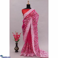 Pure Organza silk Saree With viscos thread work red Buy Amare Online for specialGifts