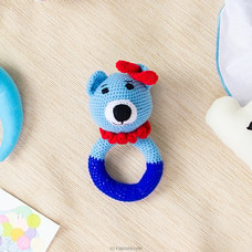 Crochet Bear Baby Cloth Rattle Ring, Infant Newborn, Animal Rattle Sensory Development Hand Grips Toys at Kapruka Online