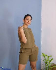 Rona - Deni Set Brown Romper Buy curves and collars Online for specialGifts