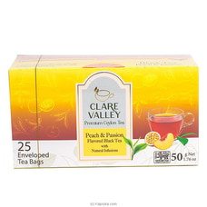 CLARE VALLEY PEACH AND PASSION FLAVOURED BLACK TEA 50g ( 25 TEA BAGS) - Beverages at Kapruka Online