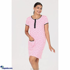 Front Pocket Night Dress MN 256-pink  By Miika  Online for specialGifts