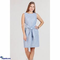Self Tie Sleeveless Linen Dress MD 161 Buy Miika Online for specialGifts