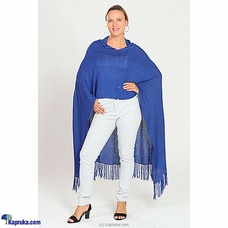 Vintage Viscose Poncho MSWH19/0026A-blue Buy Miika Online for specialGifts