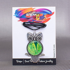 VyVarna Stainless steel/ metal pendant with cotton cord - owl design Buy Fashion | Handbags | Shoes | Wallets and More at Kapruka Online for specialGifts