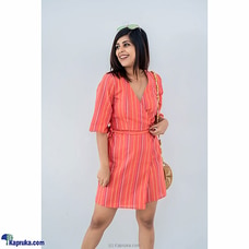 Dawn Wrap Dress- Orage Stripe at Kapruka Online