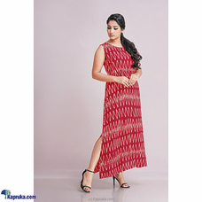 Sleeveless Rayon Batik Zig Zag Dress  By INNOVATION REVAMPED  Online for specialGifts