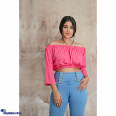 Rayon Plain Crop Top-Pink  By INNOVATION REVAMPED  Online for specialGifts