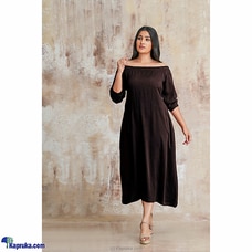 Twill Rayon Off-Shoulder Dress Buy INNOVATION REVAMPED Online for specialGifts