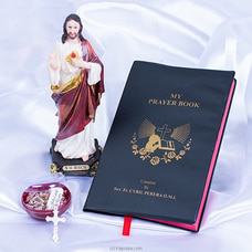 prayerful Giftset with Jesus Christ Statue, Rosary and Prayer Book at Kapruka Online