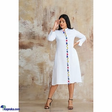Twill Rayon Dress with Placket Embroidery Buy INNOVATION REVAMPED Online for specialGifts