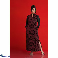 Velvet Roses Long Brown Dress Buy INNOVATION REVAMPED Online for specialGifts