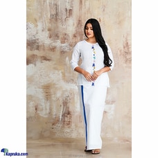 Linen Lungi Kit With Front Embroidery at Kapruka Online