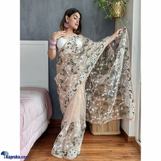 Pure Organza Multy Embroidery  Work Flower  Saree -011 Buy AMARE Online for specialGifts