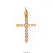 Vogue 22K Gold Cross Pendant Set With 11(c/z) Rounds Buy Vogue Online for specialGifts