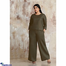 Linen Plazo Pant-Jungle Green Buy INNOVATION REVAMPED Online for specialGifts