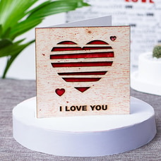 I Love You` Wooden Greeting Card For Valentine, Wife, Lovers  Online for specialGifts