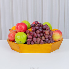 Basket Of Happiness With Fruits - wooden fruit Tray, Fruit basket Buy Kapruka Agri Online for specialGifts
