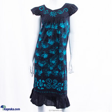 HAND CRAFT BATIK NIGHT DRESS BLUE-0020 Buy Qit Online for specialGifts