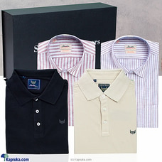 Strictly Dapper Gift Set-Two Stripe Shirts-Two Collar T-Shirts Buy SIGNATURE Online for specialGifts