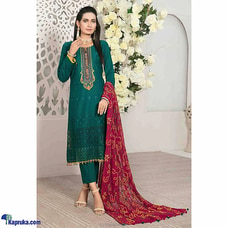 3 Piece Un-Stitched Fancy Polly Embroidered Chiffon Straight cut shalwars-01 Buy Qit Online for specialGifts