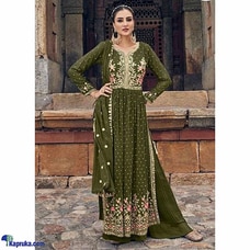 Fully Readymade Blooming Georgette With Heavy Embroidery Frock Style Shalwars-01 at Kapruka Online