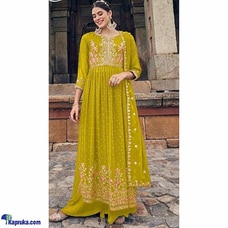 Fully Readymade Blooming Georgette With Heavy Embroidery Frock Style Shalwars-05 at Kapruka Online