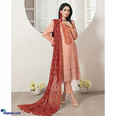 3 Piece Un-Stitched Fancy Polly Embroidered Chiffon Straight cut shalwars-03 Buy Qit Online for specialGifts