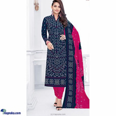 UNSTITCHED MATERIAL BANDHANI COTTON PRINT Straight cut Shalwar-003 Buy Qit Online for specialGifts