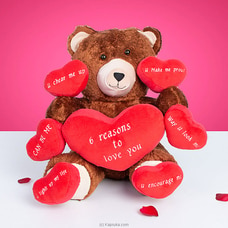 My Overloaded Love On You` K Bear With 6 Reasons To Love.  (10 Inch) at Kapruka Online
