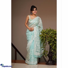 white THREAD Embroidery Work Saree-31 Buy AMARE Online for specialGifts
