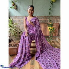 Lace border with piping Georgette Saree-02 Buy AMARE Online for specialGifts